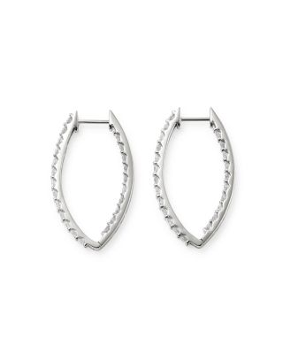 Diamond Inside Out Earrings in 14K White Gold, 3.0 tcw 