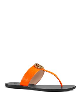 orange gucci flip flops