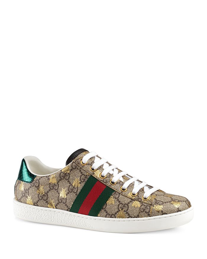 Gucci Women&#39;s New Ace GG Supreme Sneaker with Bees | Bloomingdale&#39;s