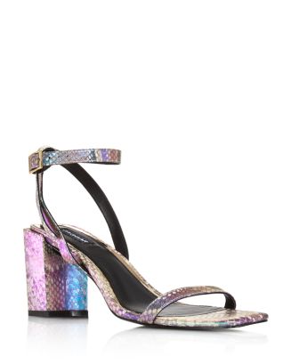 JAGGAR Women's Essential Snake-Print Block Heel Sandals