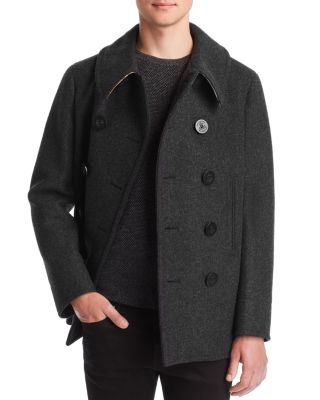 BURBERRY★素敵！BLAIRMONT DOUBLE-BREASTED PEACOAT W/WARMER Burberry Wool Pea Coat | REVERSIBLE