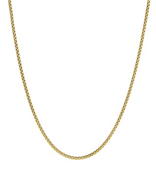 David Yurman Small Box Chain Necklace in 18K Yellow Gold, 22