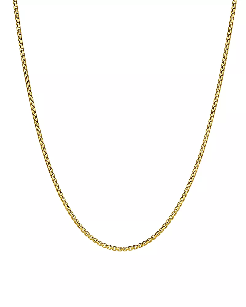 David Yurman Small Box Chain Necklace in 18K Yellow Gold, 22
