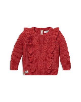 Ralph Lauren - Girls' Ruffled Aran-Knit Sweater - Baby