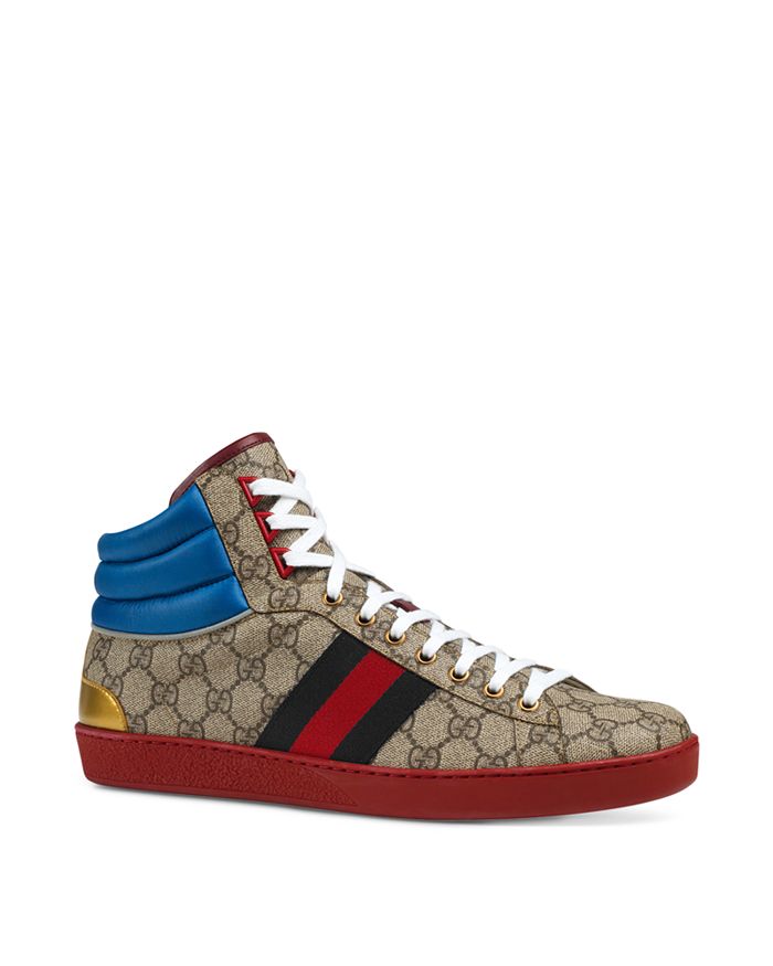 Gucci Men&#39;s Ace GG Supreme High-Top Sneakers | Bloomingdale&#39;s