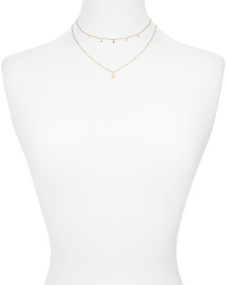Layered Pendant Necklace in 14K Gold-Plated Sterling Silver, 14"-16"