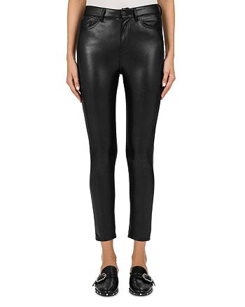 The Kooples Mid-Rise Cropped Skinny Faux-Leather Pants | Bloomingdale's