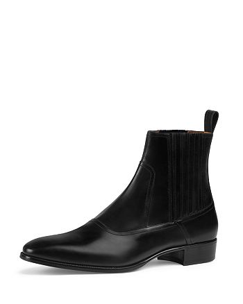 Gucci Men's Leather Chelsea Boots | Bloomingdale's
