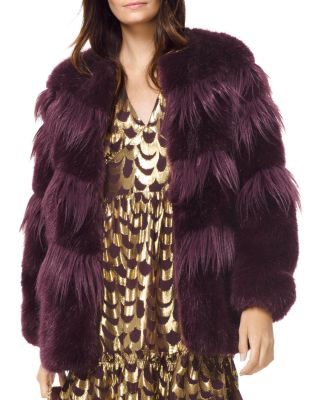 mk faux fur coat