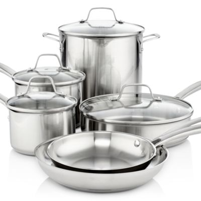 Classic Stainless Steel 10-Piece Cookware Set