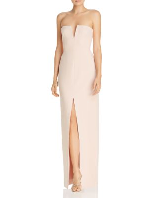 BCBGMAXAZRIA Strapless Crepe Gown | Bloomingdale's