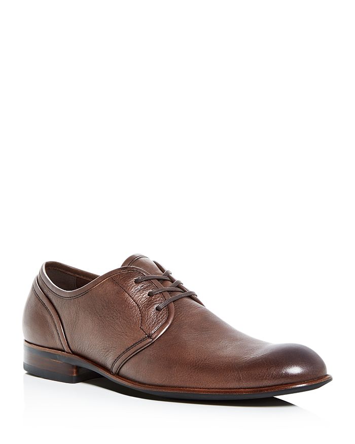 John Varvatos Men's Seagher Leather Plain-toe Oxfords In Wood Brown