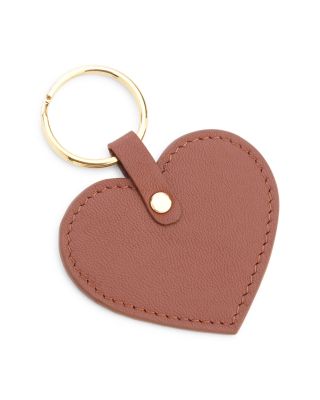 Leather Heart Keychain Charm