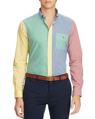 Polo Ralph Lauren Color Block Gingham Classic Fit Button Down Shirt Bloomingdale s