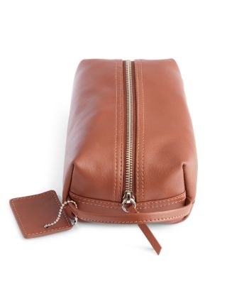 Leather Compact Toiletry Travel Bag
