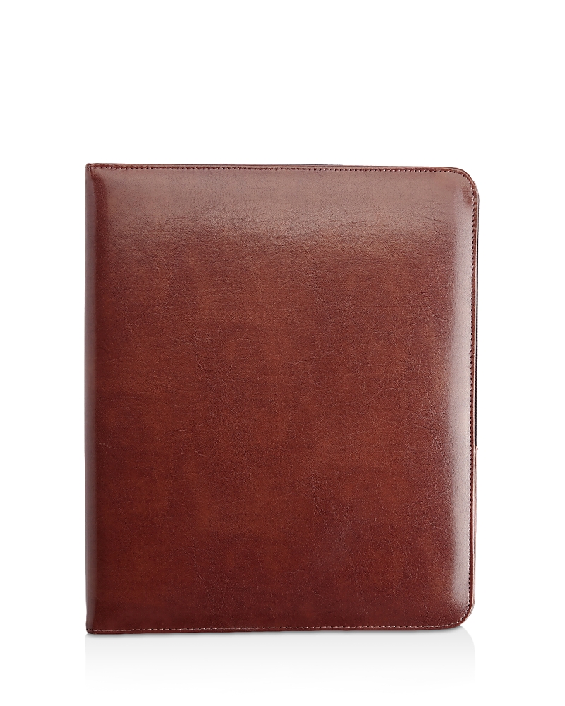 Royce New York One-inch Leather Ring Binder In British Tan