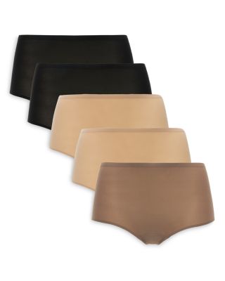 Soft Stretch One-Size High-Rise Briefs, Set of 5
