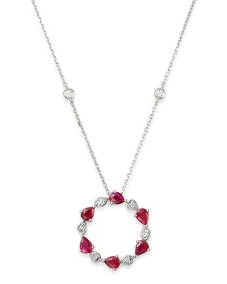 ruby circle pendant