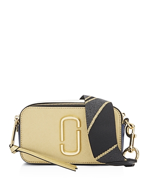 Marc Jacobs Snapshot Leather Crossbody In Gold Multi/gold