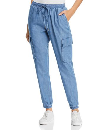 Kenneth Cole Chambray Jogger-Style Cargo Pants | Bloomingdale's