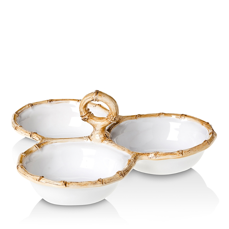 Juliska Bamboo 3-bowl Serving Dish In Natural