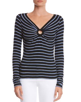 Bailey 44 Warm And Fuzzy Striped Top Bloomingdale s