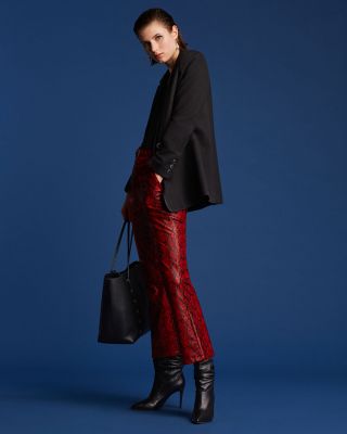 Ronny Kobo - Ronny Kobo Toba Cropped Snake Print Pants, SCHUTZ Sydnee Booties & More