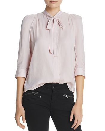Zadig & Voltaire Touch Satin Tie-Neck Blouse | Bloomingdale's