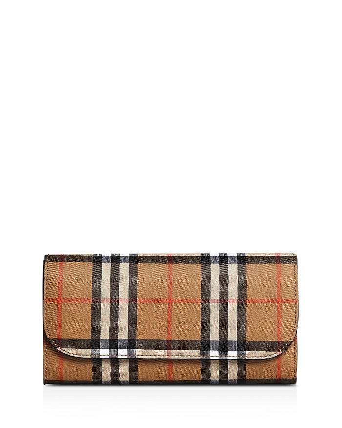 Burberry Vintage Check & Leather Continental Wallet | Bloomingdale's