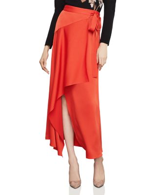 Bcbg red maxi skirt sale