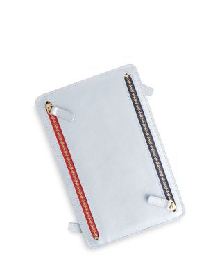 Leather RFID-Blocking Four Zip Organizer Travel Case