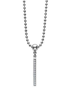 LAGOS - Sterling Silver Caviar Spark Diamond Stick Pendant Necklace, 16"