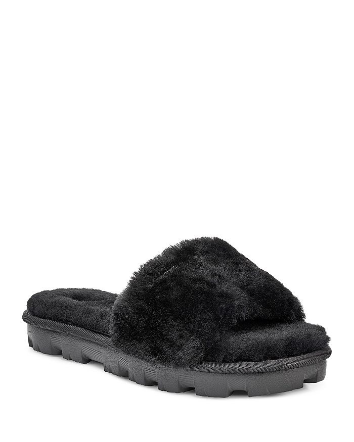UGG® Women's Cozette Fur Slide Sandals | Bloomingdale's