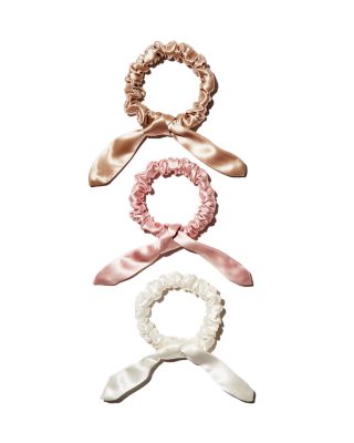 slip Silk Bunny Scrunchies, Set of 3 | Bloomingdale display picture 3