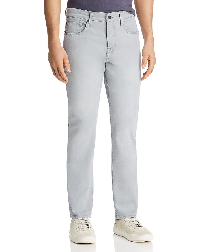 7 For All Mankind Adrien Tapered Fit Jeans In Light Grey