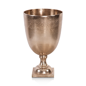 Howard Elliott Aluminum Footed Small Chalice Vase In Gold