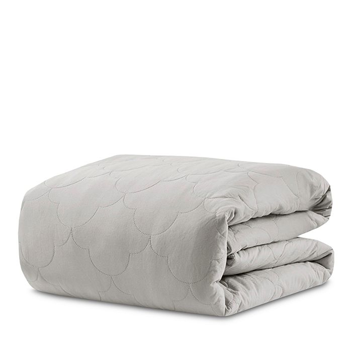 Beautyrest Deluxe Quilted Cotton 12 Lb. Weighted Blanket In Gray