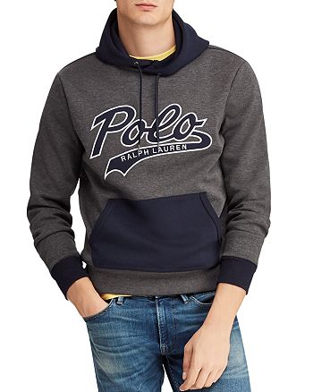 Polo Ralph Lauren Double-Knit Logo Graphic Hooded Sweatshirt ...