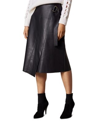 karen millen faux leather mini skirt