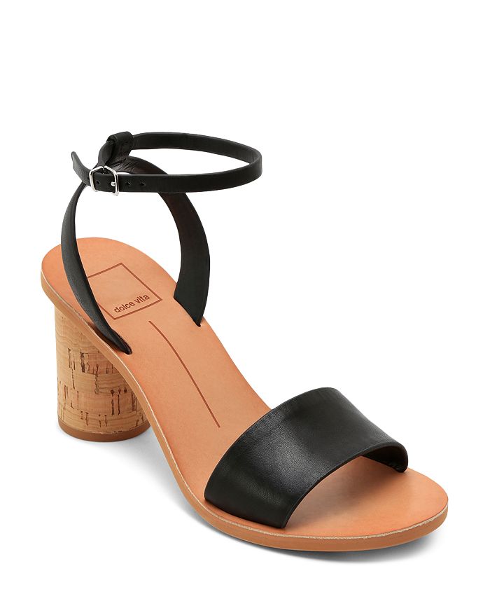 Dolce Vita Women's Jali Round Heel Sandals In Black Leather