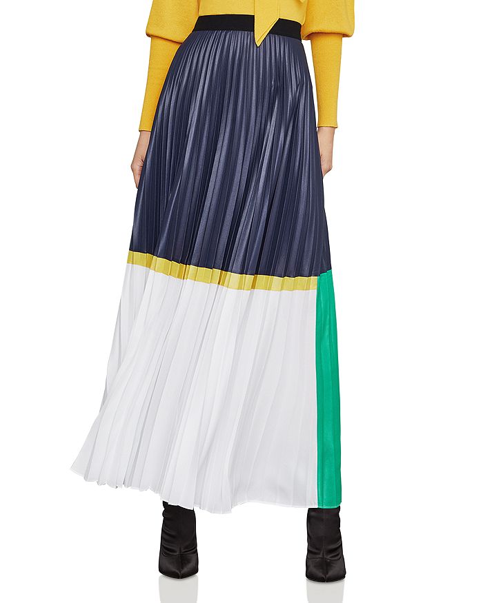 Bcbg pleated maxi shop skirt