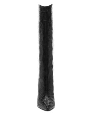 Women's Maryana Snake-Embossed High-Heel Boots