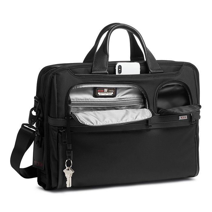 Shop Tumi Alpha 3 Compact Large Laptop Brief In Black