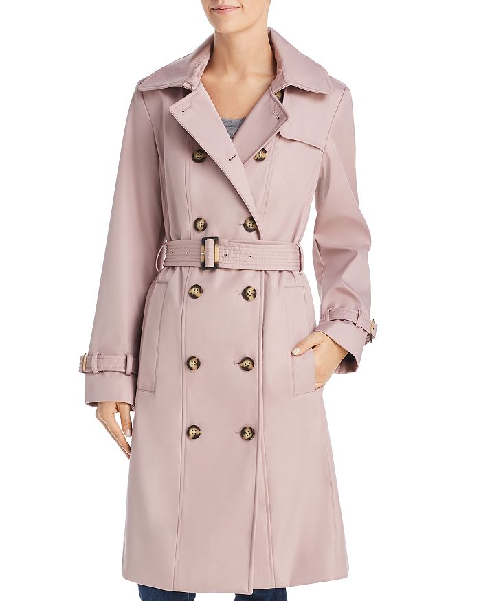Calvin Klein Double-Breasted Button Front Trench Coat | Bloomingdale's