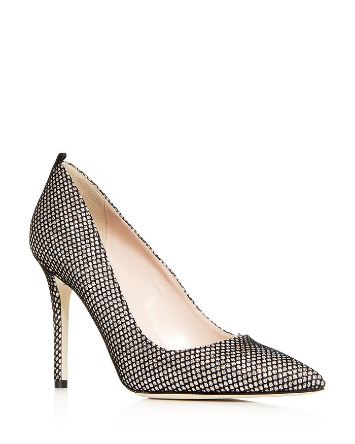 SJP BY SARAH JESSICA PARKER SJP BY SARAH JESSICA PARKER WOMEN'S FAWN FISHNET POINTED-TOE PUMPS,FAWN MA