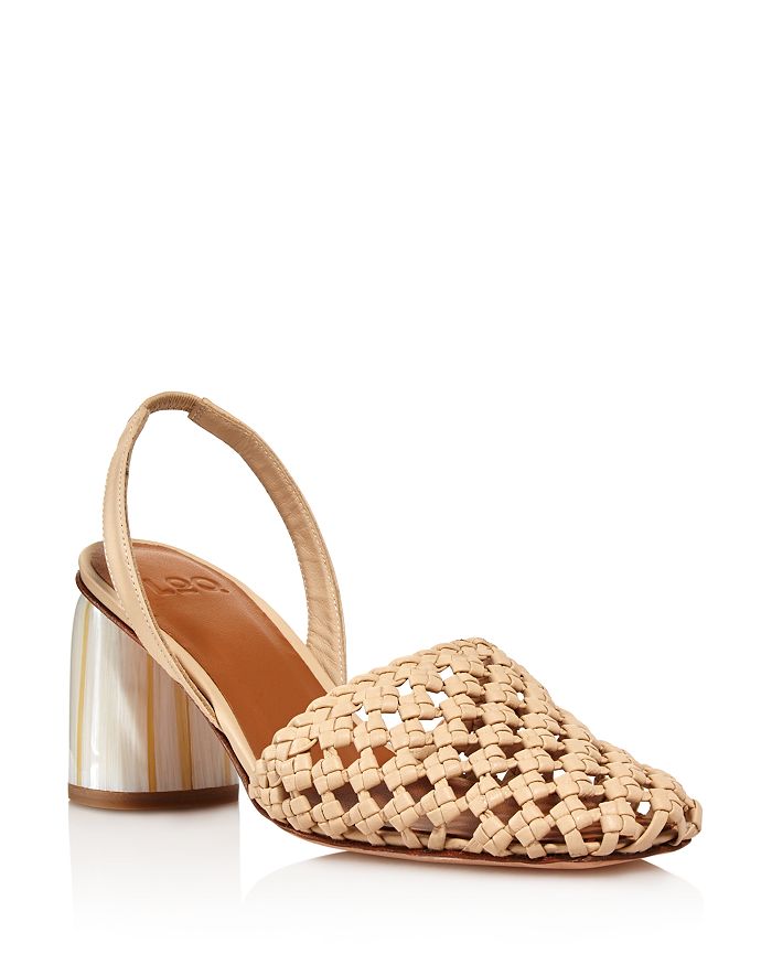 LoQ Nina Woven Leather Slingback Pumps Bloomingdale s