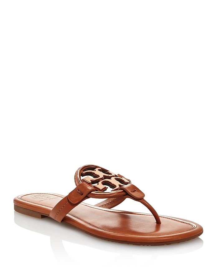 Tory Burch Women S Metal Miller Leather Thong Sandals Bloomingdale S