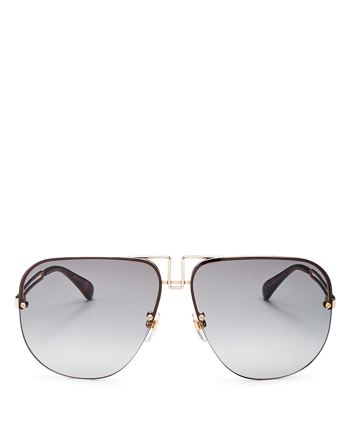 Givenchy Women's Brow Bar Aviator Sunglasses, 64mm In Gold/dark Gray Gradient