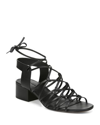 Vince Beaumont Leather Lace Up shops Block Heel Sandals in Black. Size 7