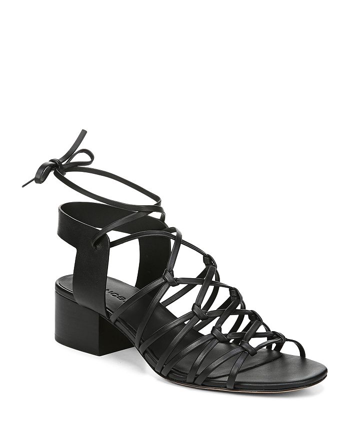 Vince Women's Beaumont Leather Lace Up Block Heel Sandals | Bloomingdale's